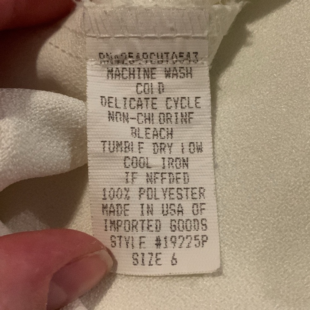 Vintage High Waisted White Trousers Pants - Picture 6 of 6